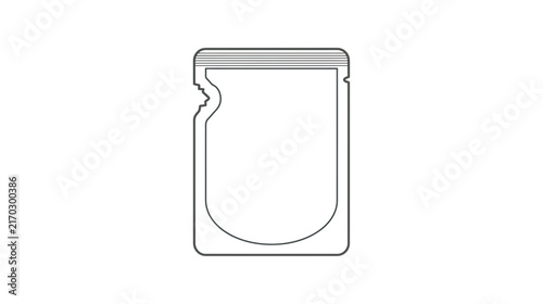 Blank Pouch Packaging Mockup Isolated
