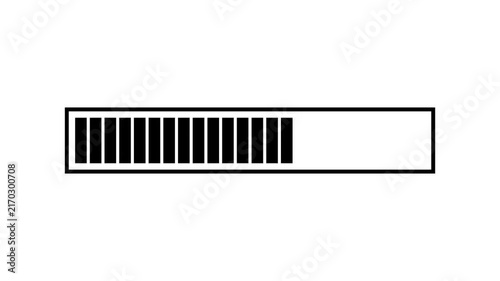 Minimalist Black and White Loading Progress Bar Motion Graphics 4K Loop