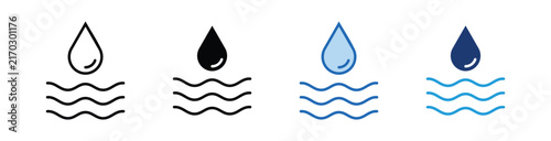 Water  Icon Collection With Multiple Styles