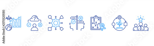 Foto VUCA web banner featuring Volatility, Uncertainty, Complexity, Ambiguity, Strategy, Adaptation, and Leadership for modern business and organizational challenges