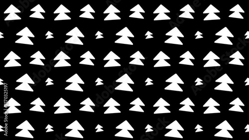 Seamless Pattern Background Featuring Minimalist Hand Drawn Tree Silhouettes