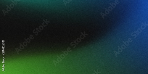 Abstract blurred background with smooth gradient of dark green and deep blue colors
