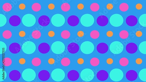 Bright Vibrant Polka Dot Pattern Background with Colorful Geometric Circles