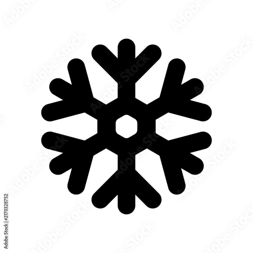 冬の季節や寒さを表すシンプルな雪の結晶のアイコン