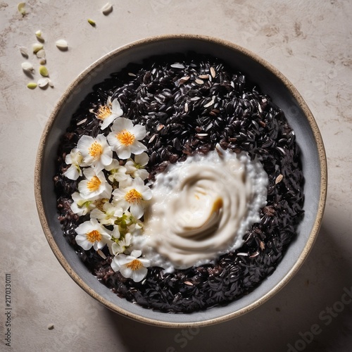 black sticky rice coconut pudding
