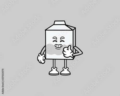 Milk Cute Icon Character Design