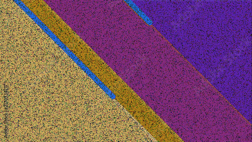 Canvas Print Abstract geometric field with purple and brown colors