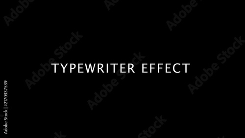 Minimalist black background with centered typewriter effect text in white sans serif font white text