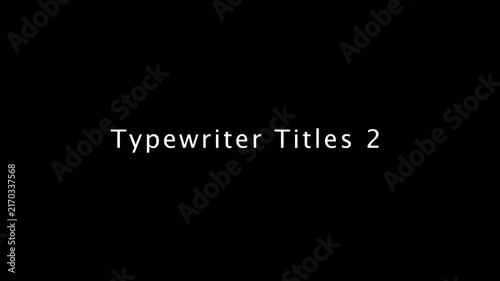 Typewriter style text title with black background and white sans serif font typewriter font typography