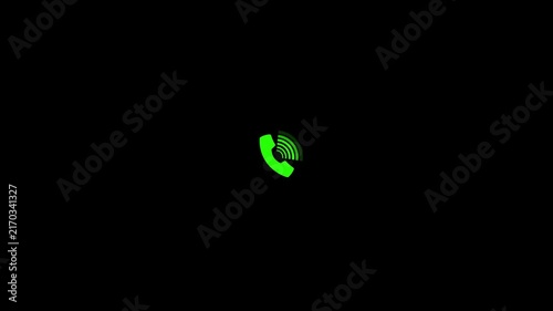 Phone Call Communication Icon – Mobile Smartphone Incoming Call Ringing Animation