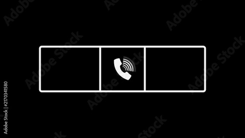 Phone Call Communication Icon – Mobile Smartphone Incoming Call Ringing Animation