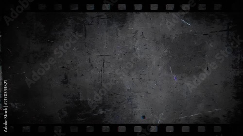 Abstract digital glitch effect with distorted horizontal lines and film strip overlay for creative backgrounds