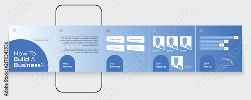 Set of LinkedIn carousel post, corporate agency carousel design, ui ux social media Instagram carousel post, modern and editable business carousel template design.