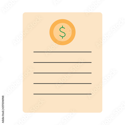 minimalist financial document illustration