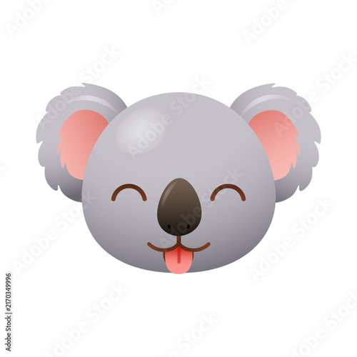 Photography Koala Tongue Out Emoji Sticker