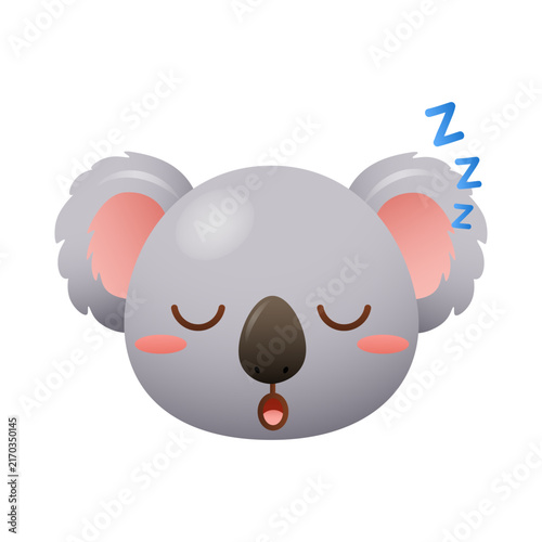 Photography Sleeping Koala Emoji Cute Cartoon Face