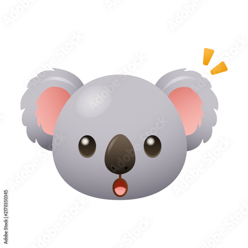 Canvas Print Surprised Koala Emoji Cute Animal Icon
