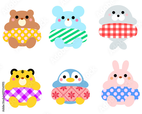 動物　浮き輪