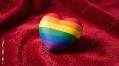 Rainbow Heart Symbol of LGBTQ Pride Love and Inclusion