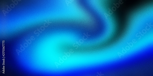 Bild auf Leinwand abstract blue and cyan gradient wave on ribbed glass texture with smooth curved