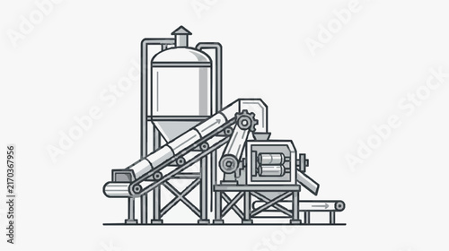 Industrial Grain Processing Machinery with Silo Storage System