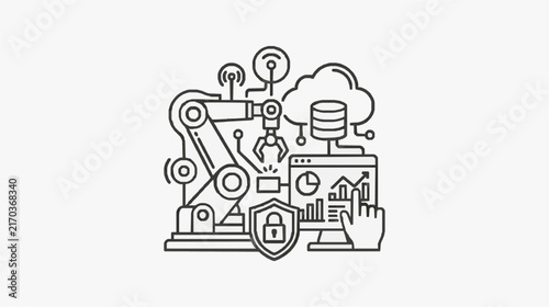 Modern Industrial Automation with IoT and Data Analytics Integration
