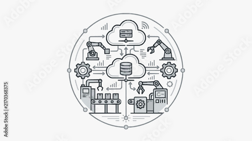 Modern Industrial Automation with Cloud Integration and Smart Robotics