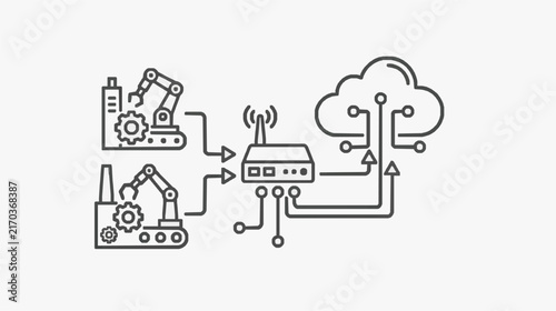 Industrial Automation Connected to Cloud Computing Network Infrastructure
