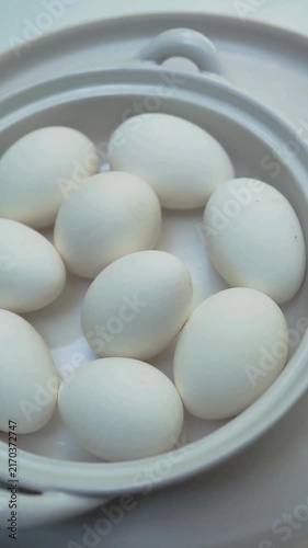 white eggs in a bowl