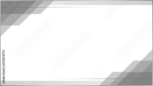 Gray Geometric Transparent Frame with Copy Space, Minimal Modern Abstract Background