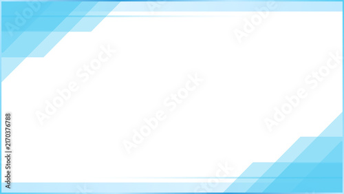 Light Blue Geometric Transparent Frame with Copy Space, Clean Abstract Banner Background