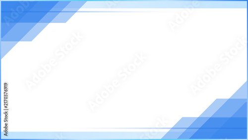 Blue Geometric Transparent Frame with Copy Space, Modern Abstract Banner Design