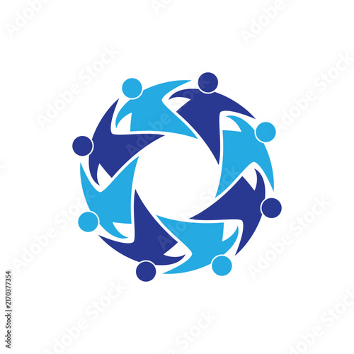 Abstract People Circle Connection Icon