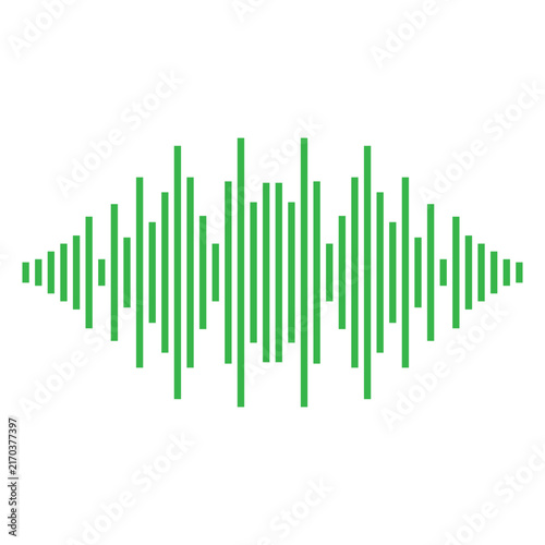 Green Audio Sound Wave Illustration