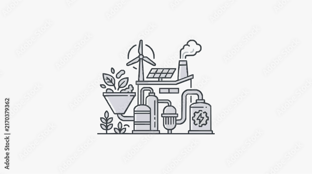 Fototapeta premium Modern Sustainable Energy Production and Renewable Resources