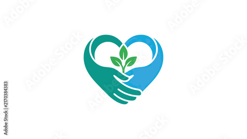 Heart Shaped Hands Caring For A Sprout Icon