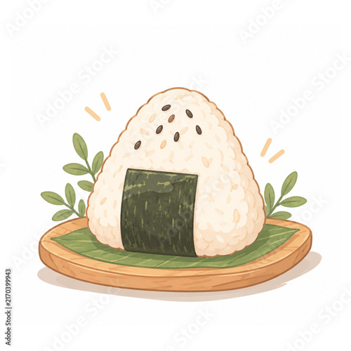 Onigiri Japanese Rice Ball Asian Food Illustration