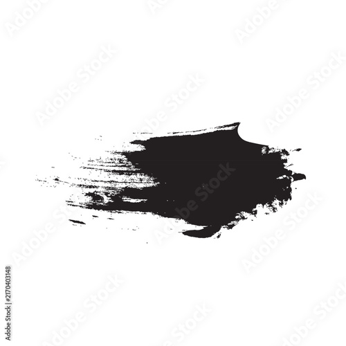black brush stroke illustration forming a stylized lightning bolt or abstract energetic symbol