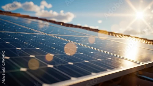 Solar panels on rooftop harnessing sunlight renewable energy clean power technology