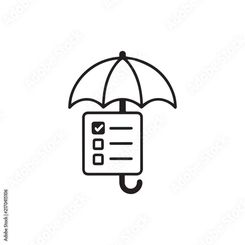 Modern Umbrella Icon Set Vector Illustration