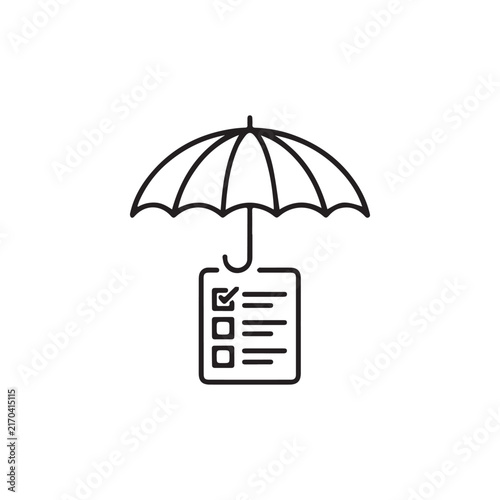 Modern Umbrella Icon Set Vector Illustration