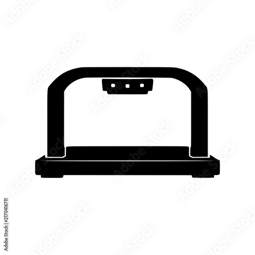 Black bull bar car accessory icon isolated on white background 
