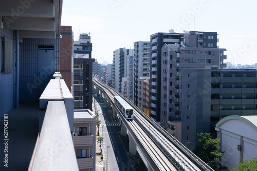 荒川区東尾久付近の舎人ライナー