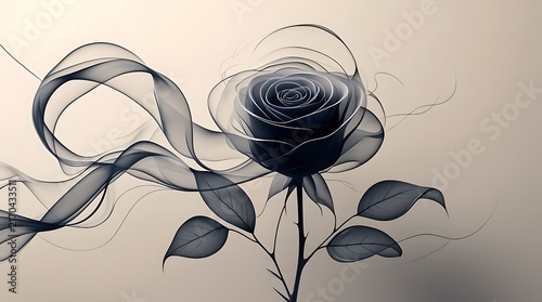 Elegant Abstract Rose