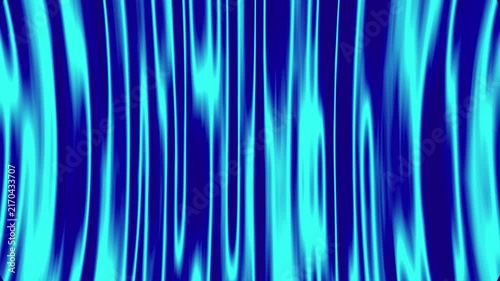 Abstract blue light waves flowing vertically on a deep blue background