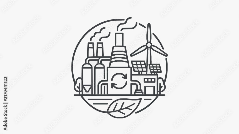 Fototapeta premium Modern Energy Production and Sustainability Concept