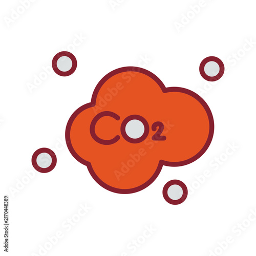 Foto Carbon Dioxide Vector Icon