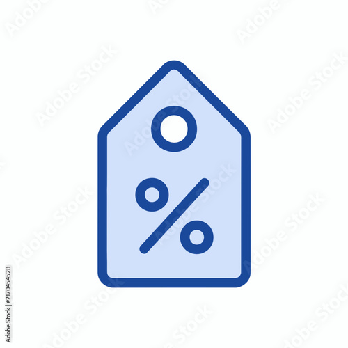 Discount price tag with percentage symbol isolated design