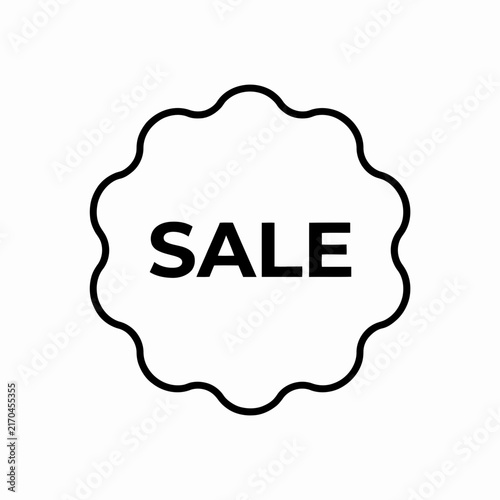 Sale badge with scalloped border for promotional use