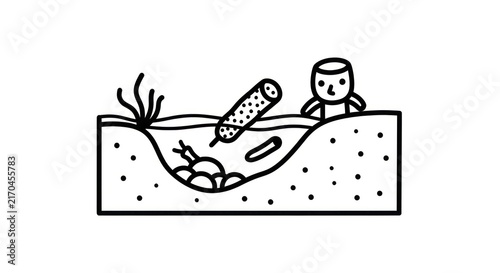 фотографія Person bathing in a hot spring.